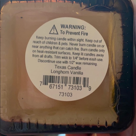 Longhorn Vanilla Candle - Picture 4 of 4